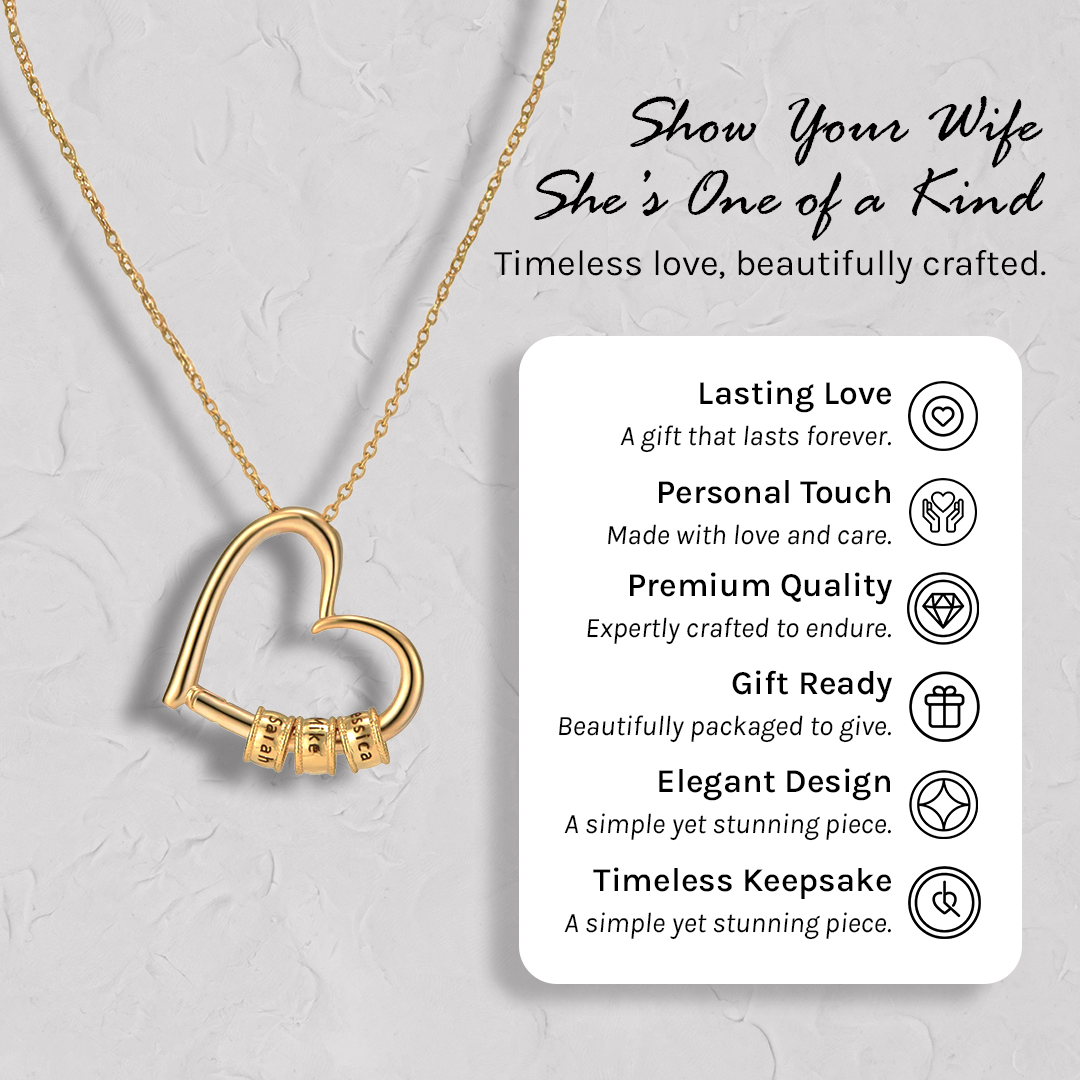 “To My Wife” Heart Necklace