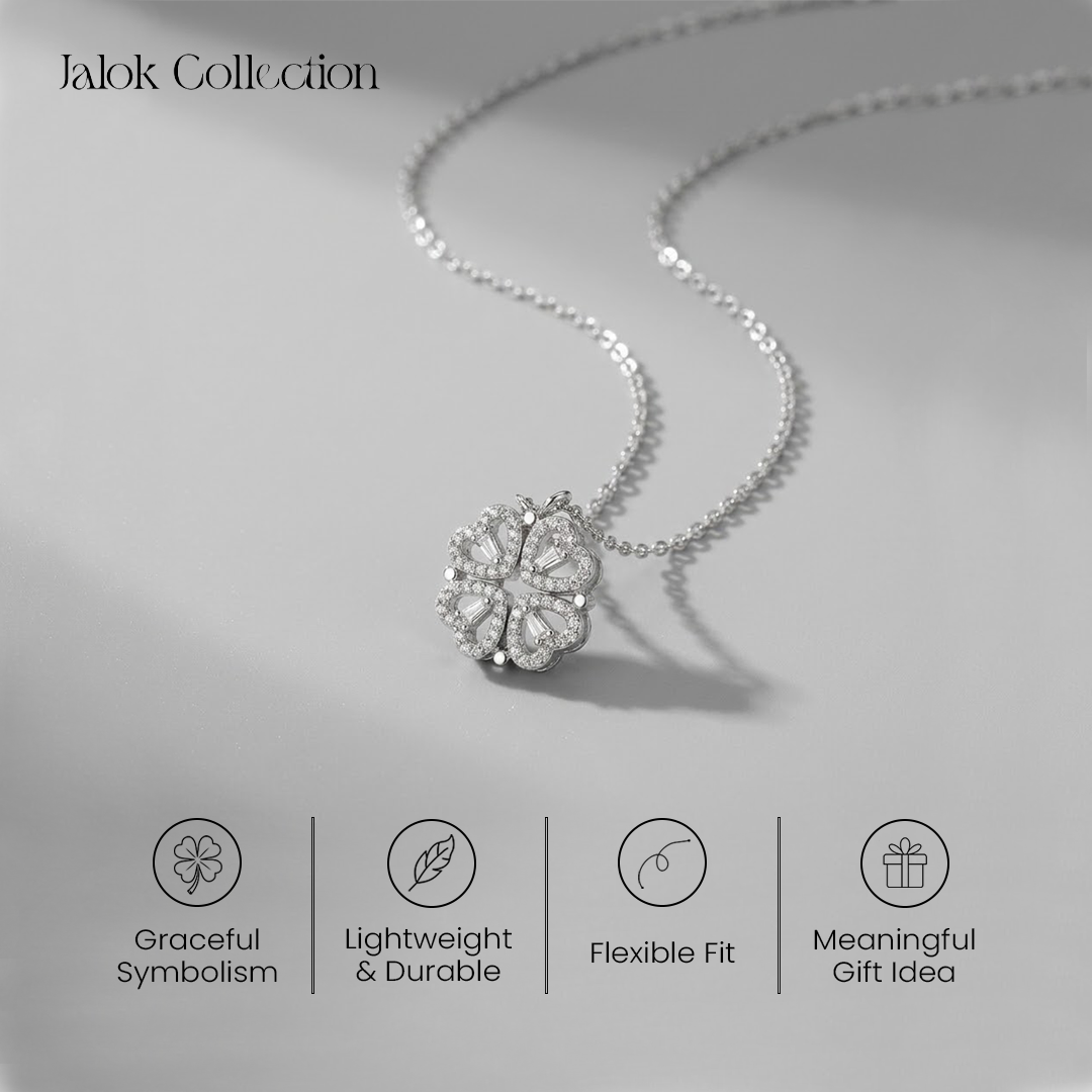 Jalok Collection Lucky Clover Heart Necklace