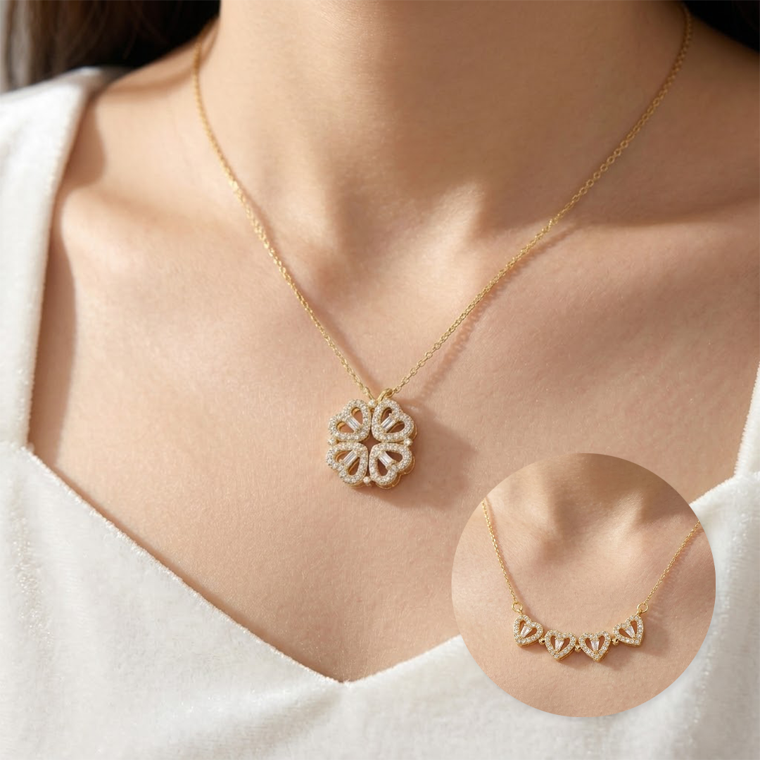 Jalok Collection Lucky Clover Heart Necklace