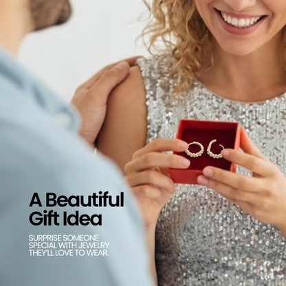 Jalok Collection Spiral Pearl Hoop Earrings