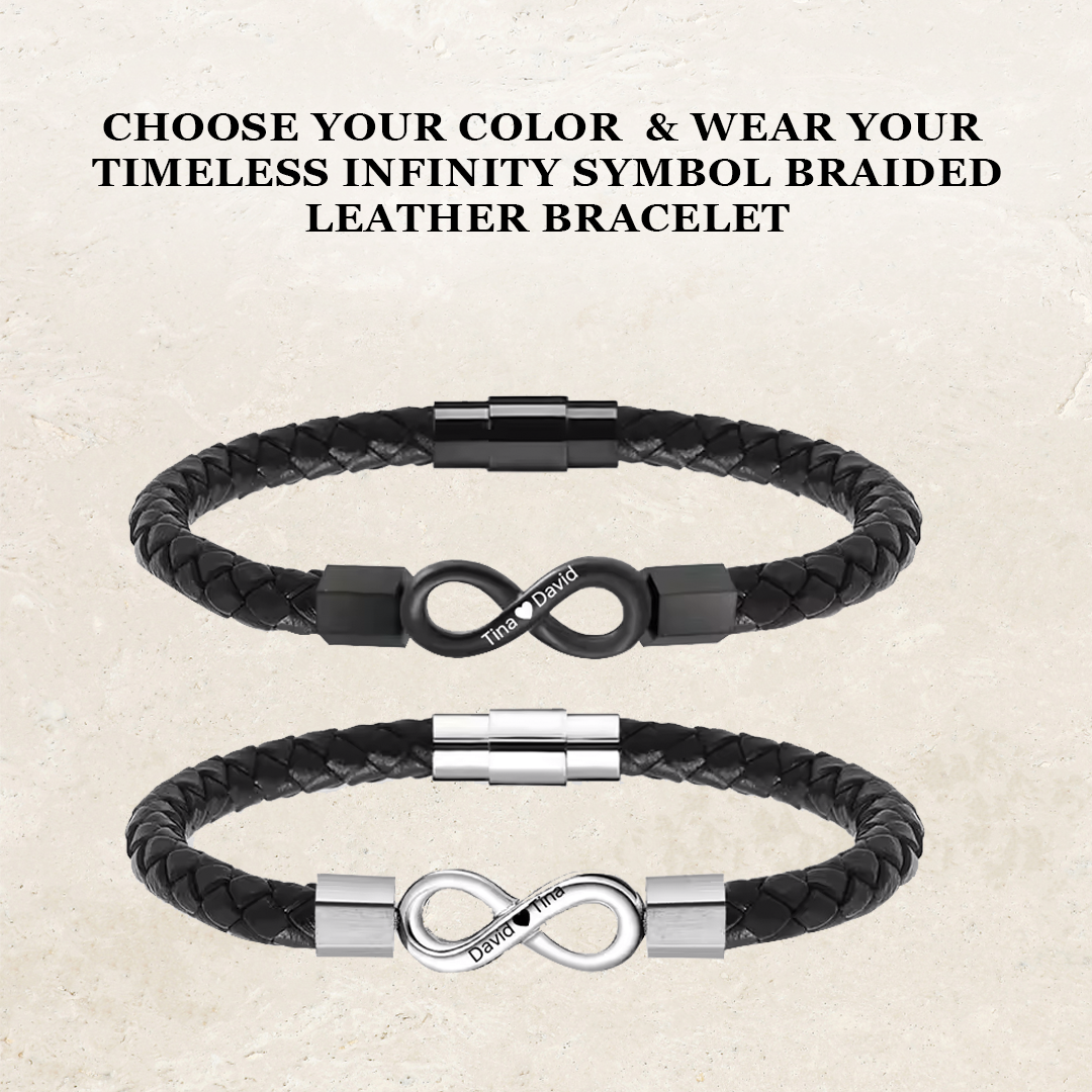 Timeless Infinity Symbol Braided Leather Bracelet