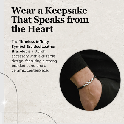 Timeless Infinity Symbol Braided Leather Bracelet