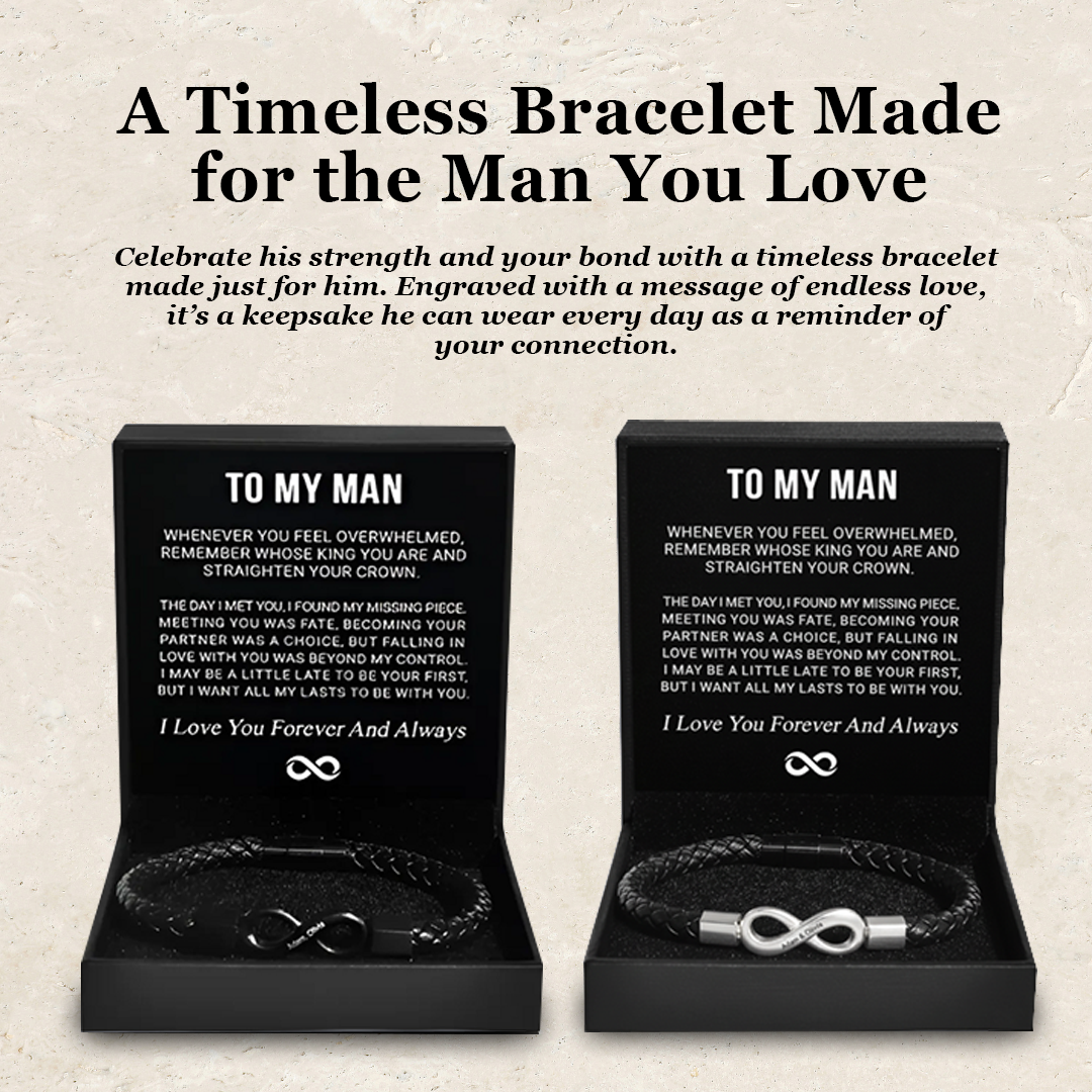 Timeless Infinity Symbol Braided Leather Bracelet