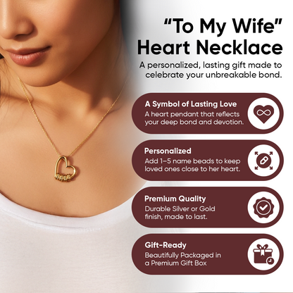 “To My Wife” Heart Necklace