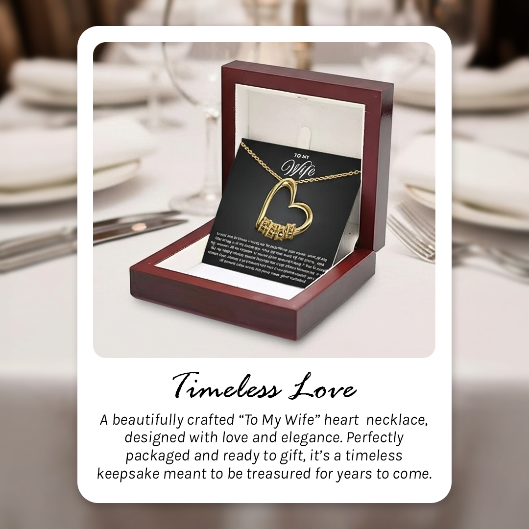 “To My Wife” Heart Necklace