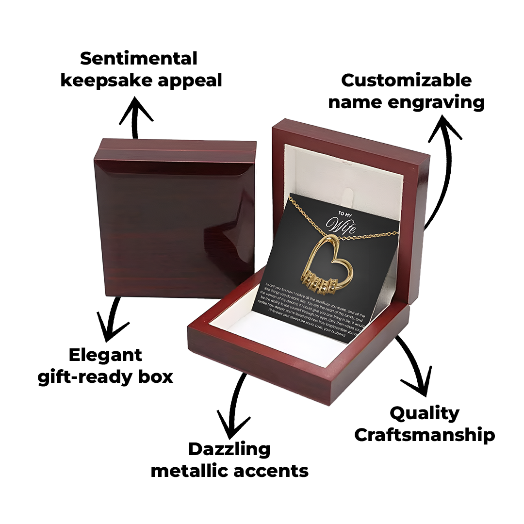 Meet the “To My Wife” Heart Necklace: Your All-in-One Gift of Love & Lasting Beauty