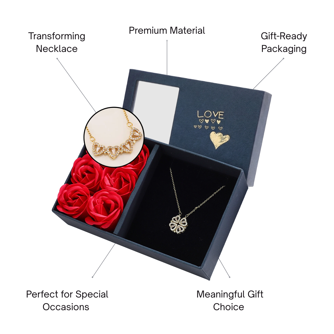 Discover the Jalok Collection Lucky Clover Heart Necklace