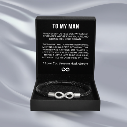 Timeless Infinity Symbol Braided Leather Bracelet